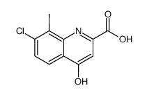 7-chloro-4-hydroxy-8-methyl-quinoline-2-carboxylic acid结构式