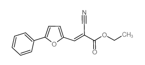2-Propenoic acid, 2-cyano-3-(5-phenyl-2-furanyl)-, ethyl ester (en)结构式