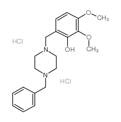 (2,3-dimethoxy-6[[4-phenylmethyl)-1-piperazinyl]methyl]phenol dihydrochloride结构式