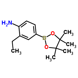 2-Ethyl-4-(4,4,5,5-tetramethyl-1,3,2-dioxaborolan-2-yl)aniline structure