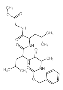 Glycine,N-[N-[N-(N-carboxy-L-alanyl)-L-leucyl]-L-leucyl]-, N-benzyl methyl ester (8CI)结构式