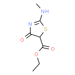 5-Thiazolecarboxylicacid,4,5-dihydro-2-(methylamino)-4-oxo-,ethylester(9CI) structure