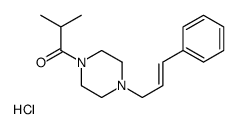 2-methyl-1-[4-[(E)-3-phenylprop-2-enyl]piperazin-1-yl]propan-1-one,hydrochloride Structure