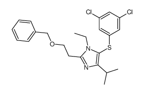 5-(3,5-dichlorophenyl)sulfanyl-1-ethyl-2-(2-phenylmethoxyethyl)-4-propan-2-ylimidazole结构式