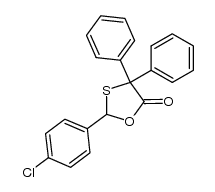 2-(4-chloro-phenyl)-4,4-diphenyl-[1,3]oxathiolan-5-one Structure