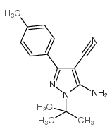 5-amino-1-tert-butyl-3-(4-methylphenyl)pyrazole-4-carbonitrile Structure