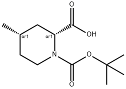 cis-1-(tert-Butoxycarbonyl)-4-methylpiperidine-2-carboxylic acid Structure