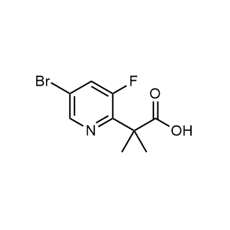 2-(5-溴-3-氟-2-吡啶基)-2-甲基-丙酸结构式