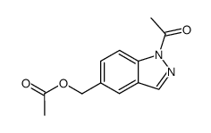 1-acetyl-5-(acetoxymethyl)indazole结构式
