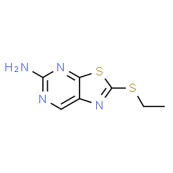5-Amino-2-(ethylthio)thiazolo[5,4-d]pyrimidine结构式