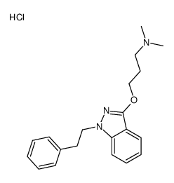 N,N-dimethyl-3-[1-(2-phenylethyl)indazol-3-yl]oxypropan-1-amine,hydrochloride结构式