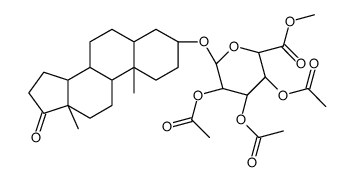 methyl (2S,3S,4S,5R,6R)-3,4,5-triacetyloxy-6-[[(3R,5S,8R,9S,10S,13S,14S)-10,13-dimethyl-17-oxo-1,2,3,4,5,6,7,8,9,11,12,14,15,16-tetradecahydrocyclopenta[a]phenanthren-3-yl]oxy]oxane-2-carboxylate Structure