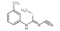 Carbamimidothioic acid,N-cyano-N'-(3-methylphenyl)-, methyl ester Structure
