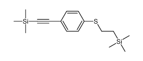 trimethyl-[2-[4-(2-trimethylsilylethylsulfanyl)phenyl]ethynyl]silane Structure