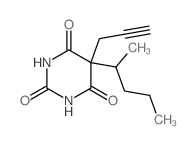 2,4,6(1H,3H,5H)-Pyrimidinetrione,5-(1-methylbutyl)-5-(2-propyn-1-yl)-结构式