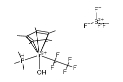 [Ir(η(5)-C5(CH3)5)(P(CH3)3)(CF2CF3)(H2O)][BF4] Structure