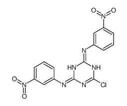 6-chloro-2-N,4-N-bis(3-nitrophenyl)-1,3,5-triazine-2,4-diamine结构式