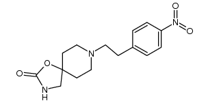 8-(4-nitro-phenethyl)-1-oxa-3,8-diaza-spiro[4.5]decan-2-one结构式