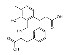 2-{[5-(2-Carboxy-ethyl)-3-hydroxy-2-methyl-pyridin-4-ylmethyl]-amino}-3-phenyl-propionic acid Structure