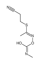 [1-(2-cyanoethylsulfanyl)ethylideneamino] N-methylcarbamate Structure