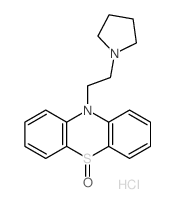 10H-Phenothiazine,10-[2-(1-pyrrolidinyl)ethyl]-, 5-oxide, hydrochloride (1:1) Structure