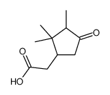 2-(2,2,3-trimethyl-4-oxocyclopentyl)acetic acid Structure