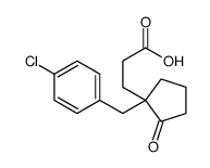 3-[1-[(4-chlorophenyl)methyl]-2-oxo-cyclopentyl]propanoic acid结构式