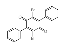 2,5-Cyclohexadiene-1,4-dione,2,5-dibromo-3,6-diphenyl-结构式