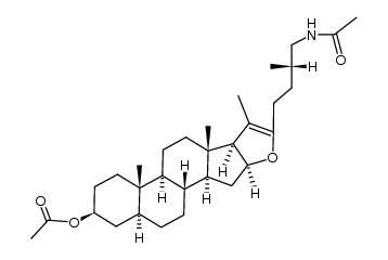 3β-hydroxy-26-amino-5α,25S-furost-20(22)-ene-3,26-diacetate Structure