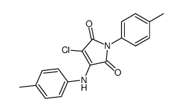 2-chloro-3-p-toluidino-N-p-tolylmaleimide Structure