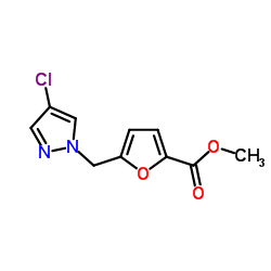 Methyl 5-[(4-chloro-1H-pyrazol-1-yl)methyl]-2-furoate picture