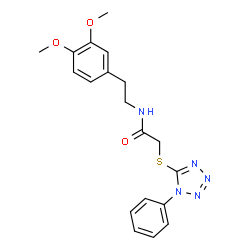 N-[2-(3,4-dimethoxyphenyl)ethyl]-2-(1-phenyltetrazol-5-yl)sulfanylacetamide Structure