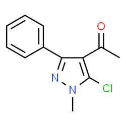 1-(5-CHLORO-1-METHYL-3-PHENYL-1H-PYRAZOL-4-YL)-1-ETHANONE结构式