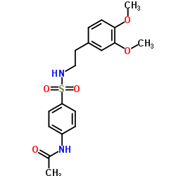 N-(4-(((2-(3,4-DIMETHOXYPHENYL)ETHYL)AMINO)SULFONYL)PHENYL)ETHANAMIDE结构式