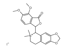 5-(4,5-dimethoxy-3-oxo-phthalan-1-yl)-6,6-dimethyl-5,6,7,8-tetrahydro-[1,3]dioxolo[4,5-g]isoquinolinium, iodide结构式