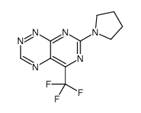 7-(1-Pyrrolidinyl)-5-(trifluoromethyl)pyrimido[5,4-e]-1,2,4-triazine结构式