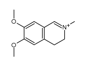 3,4-dihydro-6,7-dimethoxy-2-methylisoquinolinium Structure