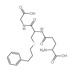 2-amino-4-[[1-(carboxymethylcarbamoyl)-2-(3-phenylpropylsulfanyl)ethyl]carbamoyl]butanoic acid Structure