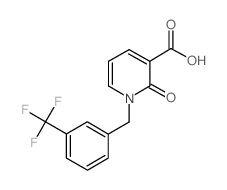 2-OXO-1-[3-(TRIFLUOROMETHYL)BENZYL]-1,2-DIHYDRO-3-PYRIDINECARBOXYLIC ACID结构式