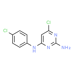 6-chloro-N4-(4-chloro-phenyl)-pyrimidine-2,4-diyldiamine结构式