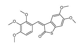 BENZO[B]THIOPHEN-2(3H)-ONE, 5,6-DIMETHOXY-3-[(2,3,4-TRIMETHOXYPHENYL)METHYLENE]-结构式