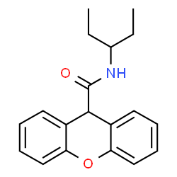 N-(1-ethylpropyl)-9H-xanthene-9-carboxamide Structure