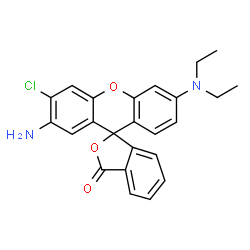 2'-Amino-3'-chloro-6'-(diethylamino)spiro[isobenzofuran-1(3H),9'-[9H]xanthen]-3-one Structure