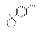 2-(4-hydroxyphenyl)-2-methyl-1,3-dioxolane结构式