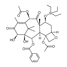 14β-Hydroxy-7-O-(triethylsilyl)-13-oxo Baccatin III structure