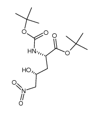 (2S,4R)-tert-butyl 2-((tert-butoxycarbonyl)amino)-4-hydroxy-5-nitropentanoate结构式