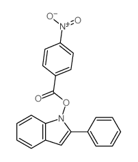 Benzoic acid, 4-nitro-,2-phenyl-1H-indol-1-yl ester Structure