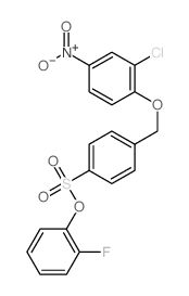 Benzenesulfonic acid,4-[(2-chloro-4-nitrophenoxy)methyl]-, 2-fluorophenyl ester Structure