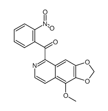 (9-methoxy-[1,3]dioxolo[4,5-g]isoquinolin-5-yl)-(2-nitro-phenyl)-methanone结构式
