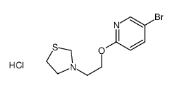 3-[2-(5-bromopyridin-2-yl)oxyethyl]-1,3-thiazolidine,hydrochloride结构式